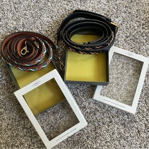 Fossil leather bag straps (sold as set)